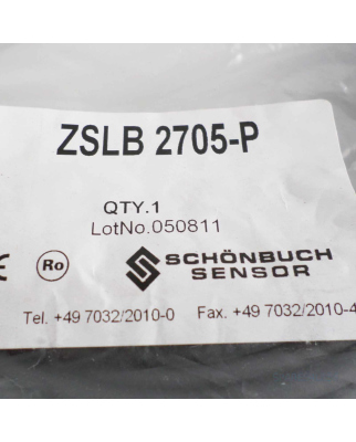 SCHÖNBUCH Anschlusskabel ZSLB 2705-P 050811 OVP