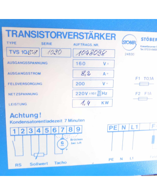 Stöber Transistorverstärker TVS 1Q/5-8 GEB