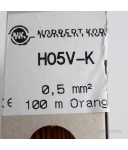 Norbert Kordes Kabel Aderleitung H05V-K 0,5mm2 100M Orange OVP