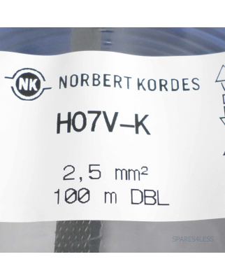 Norbert Kordes Kabel Aderleitung H07V-K 2,5mm² 100m DBL OVP