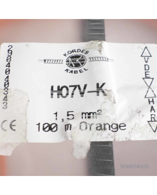 Norbert Kordes Kabel Aderleitung H07V-K 1,5mm2 100m Orange OVP