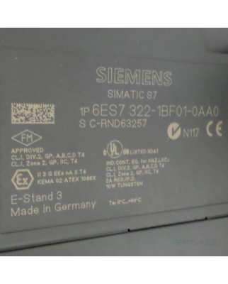 Simatic S7-300 SM322 6ES7 322-1BF01-0AA0 GEB/OVP