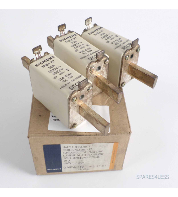 Siemens HLS-Sicherungseinsatz 3NE4117 (3Stk.) OVP