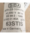 SIBA Sicherungseinsatz/ Fuse-link 63STIS 5000201 63A (6Stk.) OVP