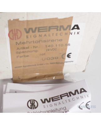 WERMA Mehrtonsirene 140.110.55 24VDC Rot OVP
