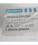 Siemens 5 Stk. Diazed DII Sicherungseinsätze 5SB271 OVP