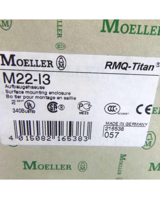 Klöckner Moeller Aufbaugehäuse M22-I3 216538 OVP