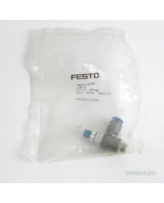 Festo Drossel Rückschlagventil GRLA-1/8-QS-6-RS-D 197581 OVP