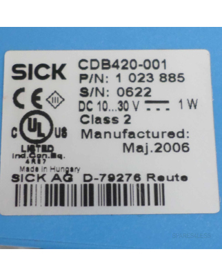 Sick Anschlussmodul CDB420-001 P/N 1023885 GEB