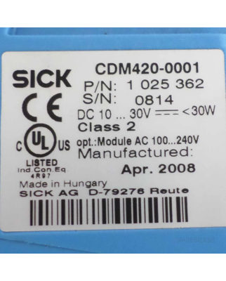 Sick Anschlussmodul CDM420-0001 P/N 1025362 GEB