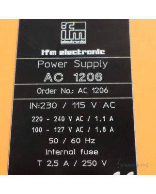 ifm ecosys asi AS-i power supply 2,8A AC1206 GEB