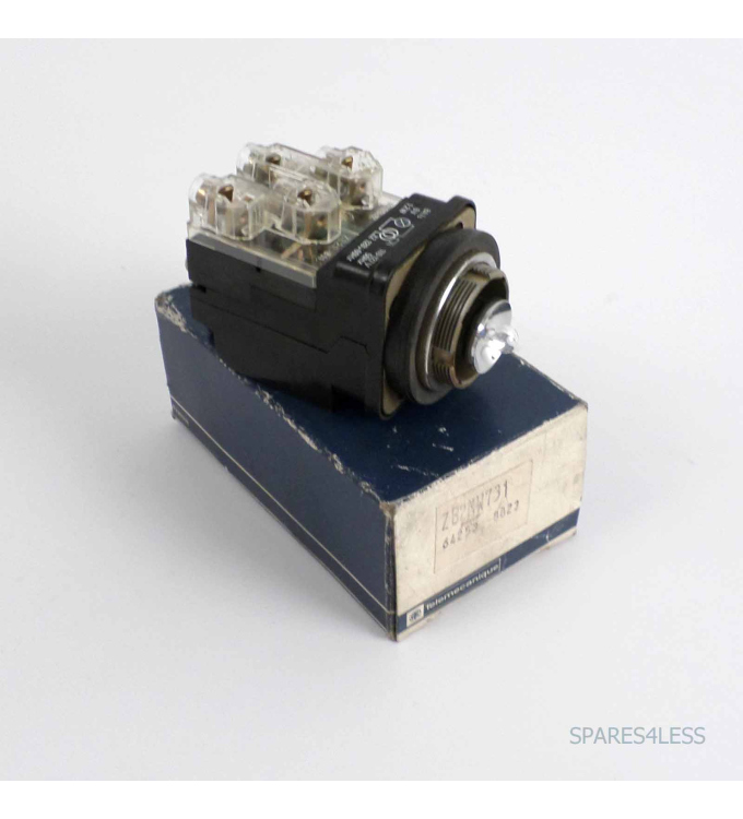 Telemecanique Druckknopf m. Lampe ZB2MW731 64253 OVP
