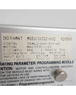 INDRAMAT Programmiermodul MOD1/1X322-002 920500 GEB