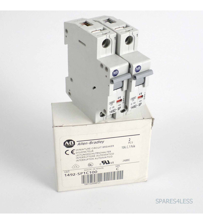 Allen Bradley Leistungsschalter 1492-SP1C100 Ser.C (2Stk.) OVP
