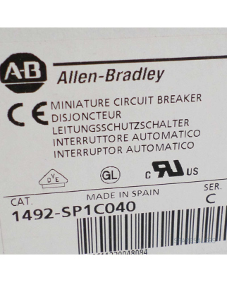 Allen Bradley Leistungsschalter 1492-SP1C040 (2Stk.) OVP