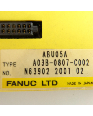 Fanuc Rack 5 Slot ABU05A A03B-0807-C002 GEB