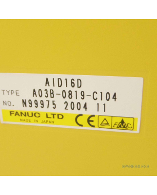 Fanuc Input Module 16Point DC A03B-0819-C104 AID16D GEB