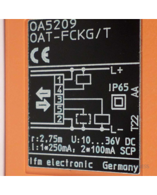 ifm efector Reflexlichttaster OA5209 OAT-FCKG/T GEB