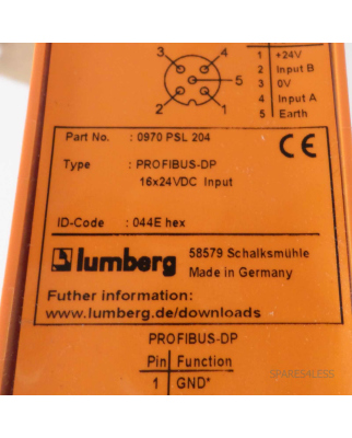 Lumberg Profibus-DP 0970 PSL 204 OVP