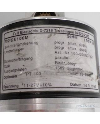 TR Electronic Drehgeber CE100M / PT100 100-00083/227 GEB