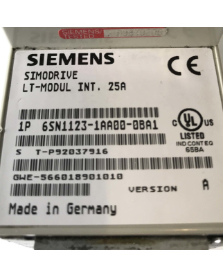 Simodrive 611 LT-Modul 6SN1123-1AA00-0BA1 Vers.A GEB