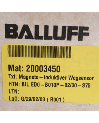 Balluff Magneto-Induktiver Wegsensor BIL ED0-B010P-02/30-S75 OVP