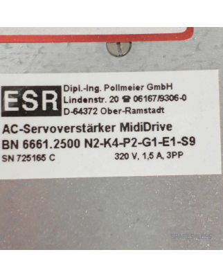 ESR Pollmeier GmbH MidiDrive BN 6661.2500 N2-K4-P2-G1-E1-S9 NOV