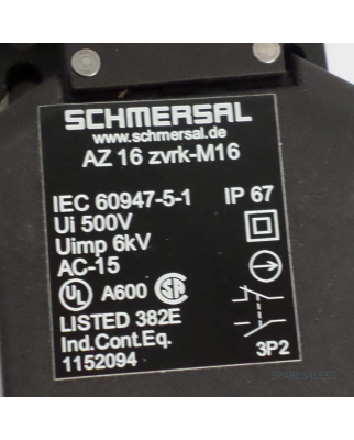 SCHMERSAL Sicherheitsschalter AZ 16 zvrk-M16 1152094 GEB