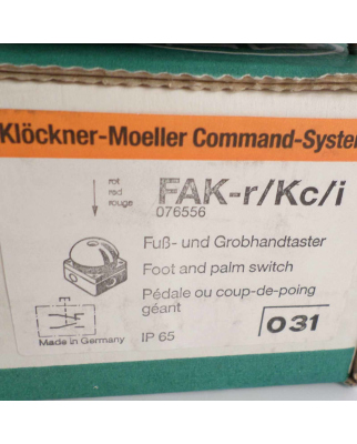 Klöckner Moeller Fuß- und Grobhandtaster FAK-R/KC/I OVP