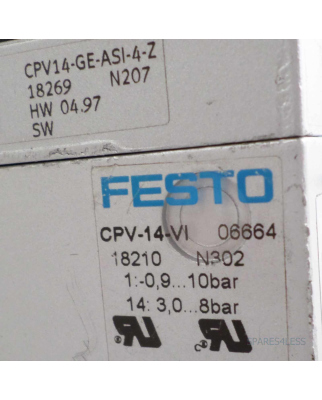 Festo Ventilinsel 10P-14-4C-AZ-N-Y-4M+PB 80019277 GEB