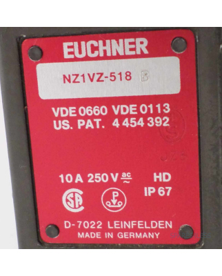 Euchner Sicherheitsschalter NZ1VZ-518B GEB