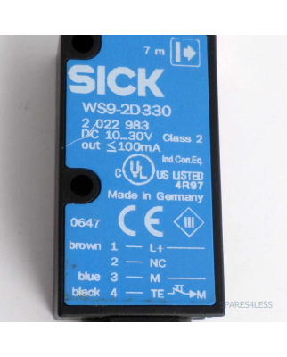 SICK Einweg-Lichtschranke Sender WS9-2D330 2022983 GEB