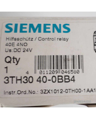 Siemens Schütz Hilfsschütz 3TH3040-0BB4 OVP