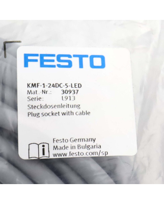 Festo Steckdosenleitung KMF-1-24DC-5-LED 30937 OVP