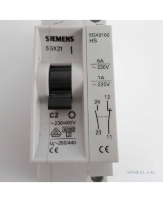 Siemens Leitungsschutzschalter 5SX2102-7 + 5SX9100HS GEB