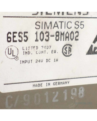 Simatic S5 CPU103 6ES5 103-8MA02 GEB #K2