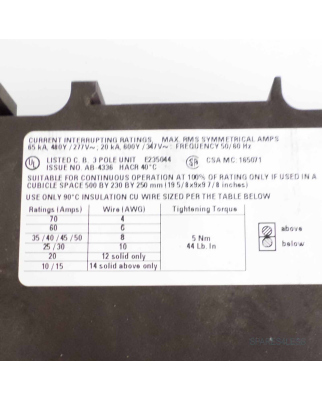 Siemens Leistungsschalter 3RV1742-5LD10 NOV