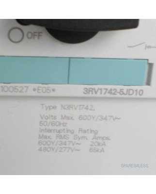Siemens Leistungsschalter 3RV1742-5JD10 NOV