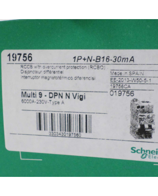 Schneider Electric FI/LS Schutzschalter multi9-DPN N Vigi 19756 OVP