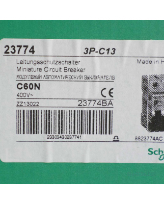 Schneider Electric Leistungsschutzschalter C60N 3P-C13 23774 NOV