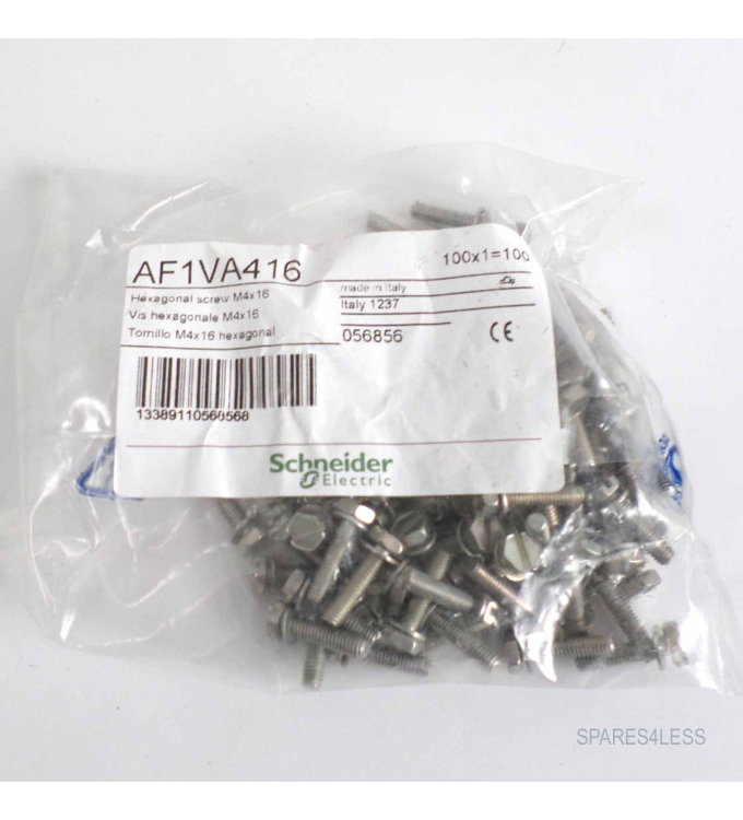 Schneider Schrauben+Scheibe AF1-VA416 056856, M4x16 mm (100Stk) OVP