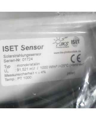 ISET Solarstrahlungssensor 00470 monokristallin NOV