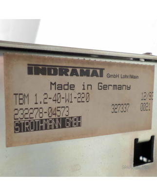 INDRAMAT AC Servo Bleeder TBM 1.2-40-W1-220 GEB