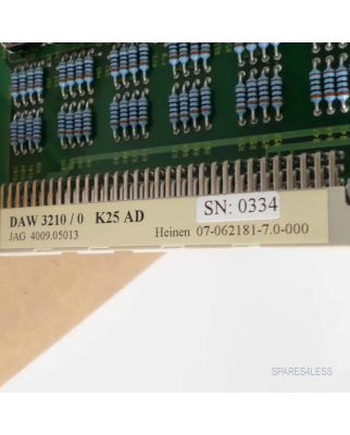 Heinen Rechnerkarte DAW3210/0 K25 AD 07-062181-7.0-000 OVP
