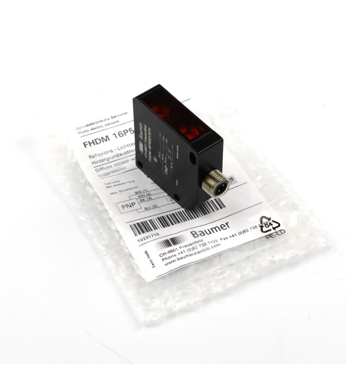Baumer electric Reflexions-Lichttaster FHDM 16P5001/S14 OVP