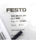 Festo Näherungsschalter SME-8M-DS-24V-K-0.3-M8D 543861 OVP