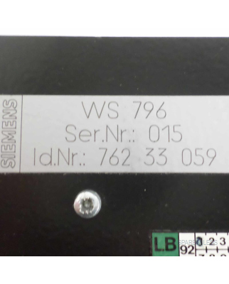 Siemens GEBER-ANPASSMODUL WS796 Id.Nr. 76233059 GEB