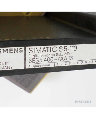 Simatic S5-110 Digitaleingabe 6ES5 400-7AA13 OVP