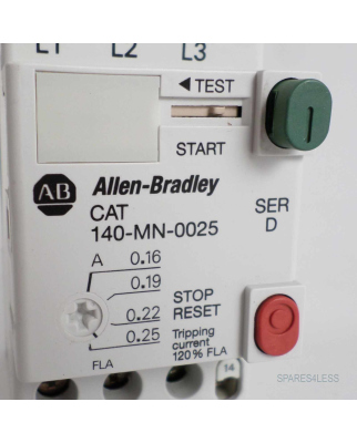 Allen Bradley Manual Motor Starter 140-MN-0025 Ser.D GEB