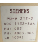 Siemens Teleperm CPU PU-V215-2 6DS1132-8AA GEB